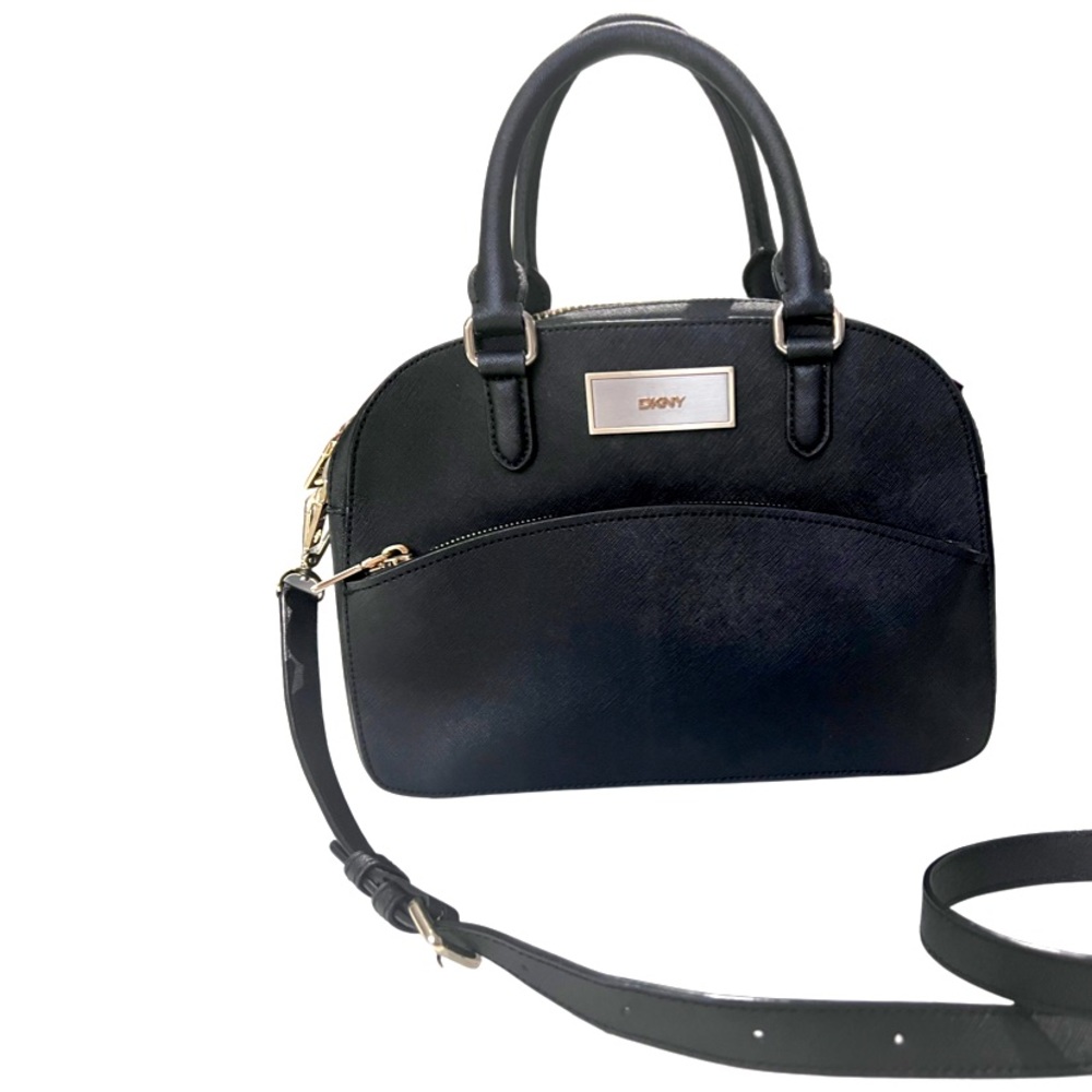 DKNY BRYANT Genuine Leather Convertible Crossbody Satchel bag - detachable strap